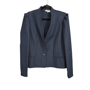 Vintage Partu Ltd Jacket Blazer Womans Size 16 Navy‎ Blue One Button Made in USA